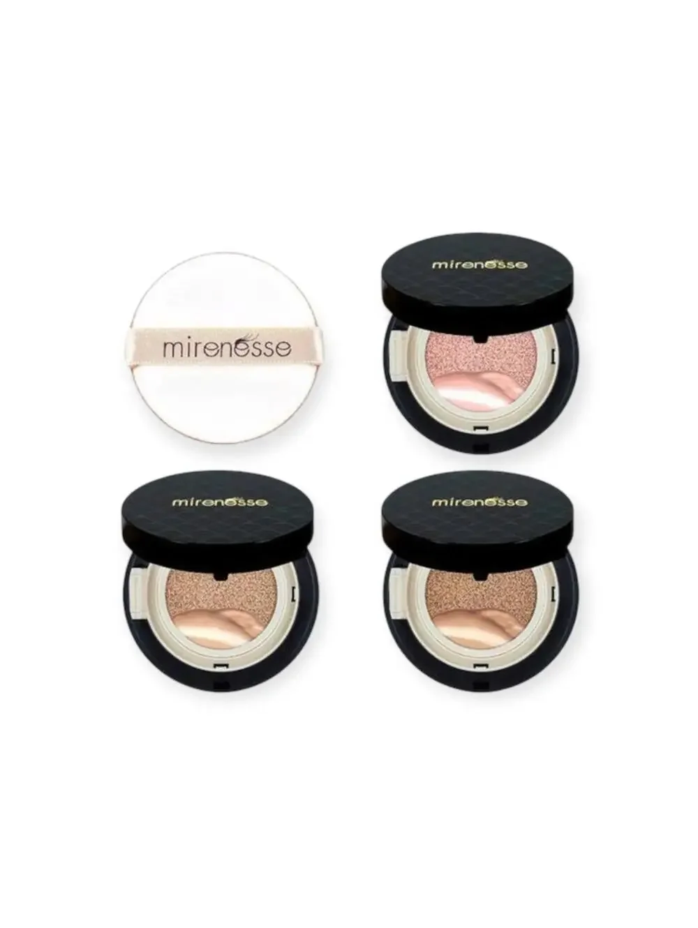 new Mirenesse 𖦹 10 collagen cushion airbrush liquid powder 𖦹 foundation blush
